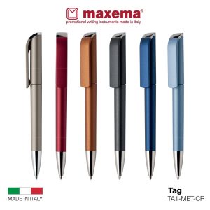 Maxema Promotional Trendy Pen Tag TA1-MET-CR all colors