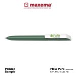 Maxema Promotional Recycled Pen Flow Pure F2P-MATT-CB-RE printed sample