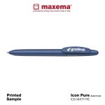 Maxema Promotional Recycled Pen Icon Pure IC8-MATT-RE printed sample